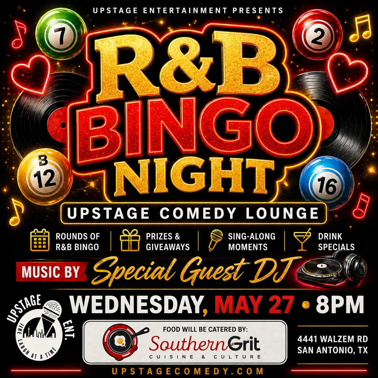 R&B Bingo Night at Upstage Comedy Lounge