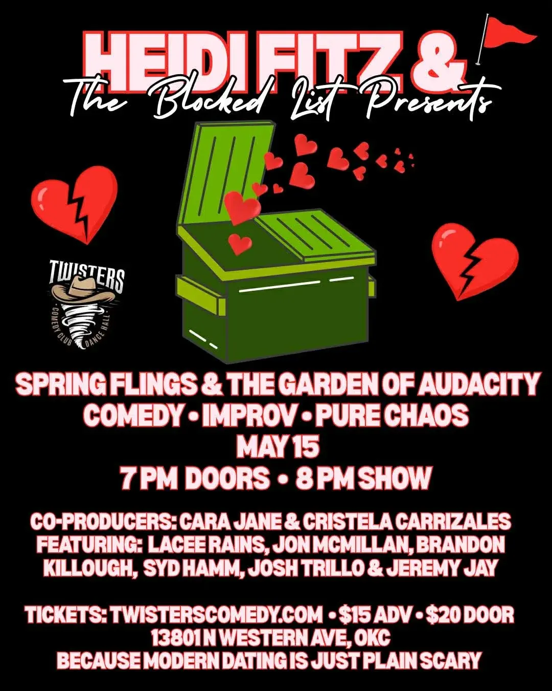 Heidi Fitz & The Blocked List Presents Spring Flings & The Garden of Audacity